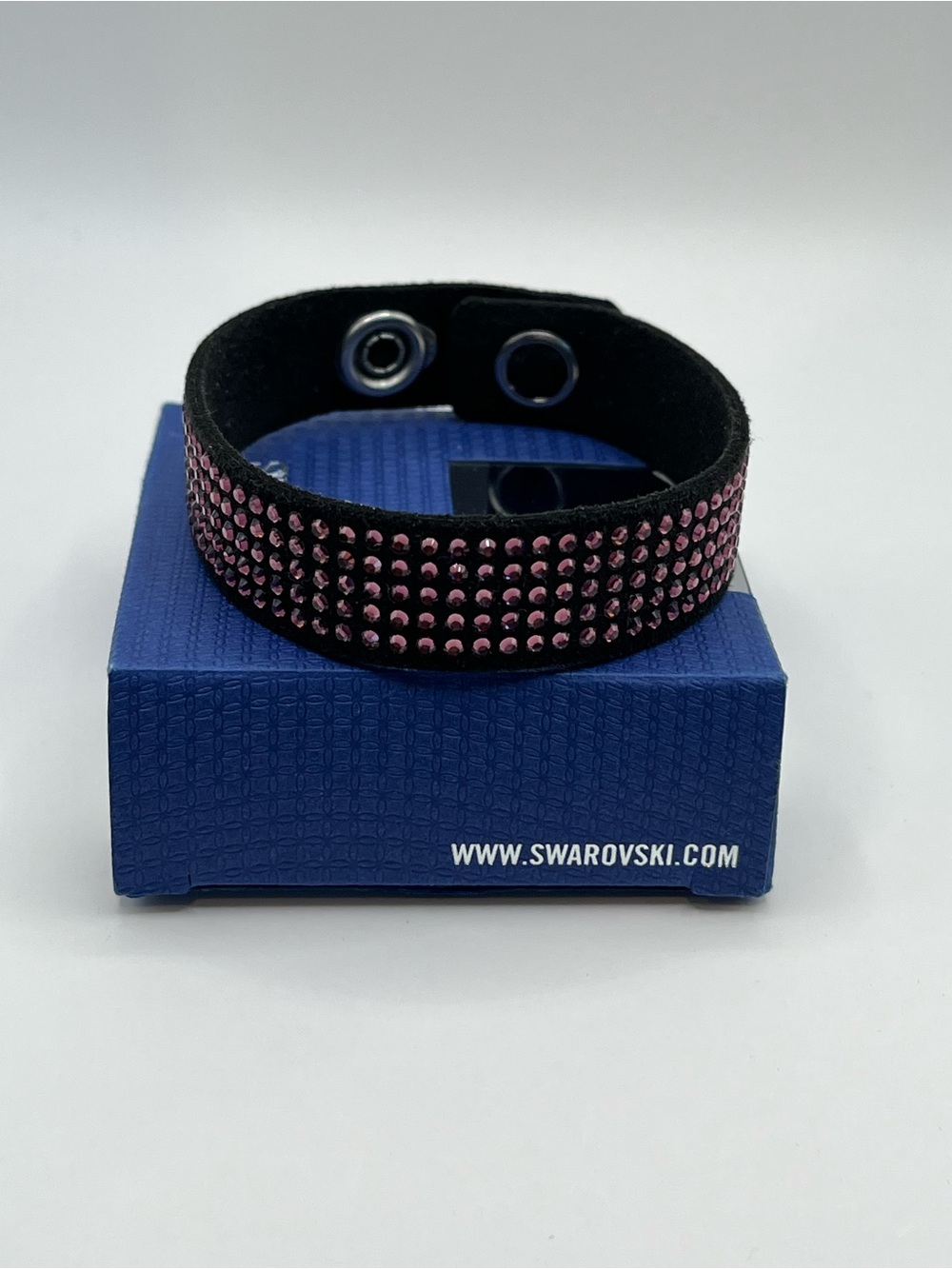 Swarovski Slake Black/Pink Crystal Wrap Bracelet